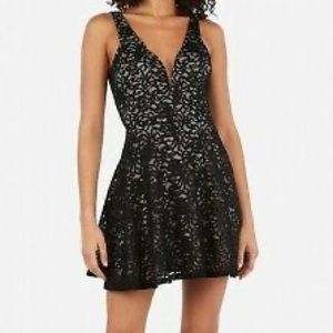 Express Deep V Wire Skort Dress